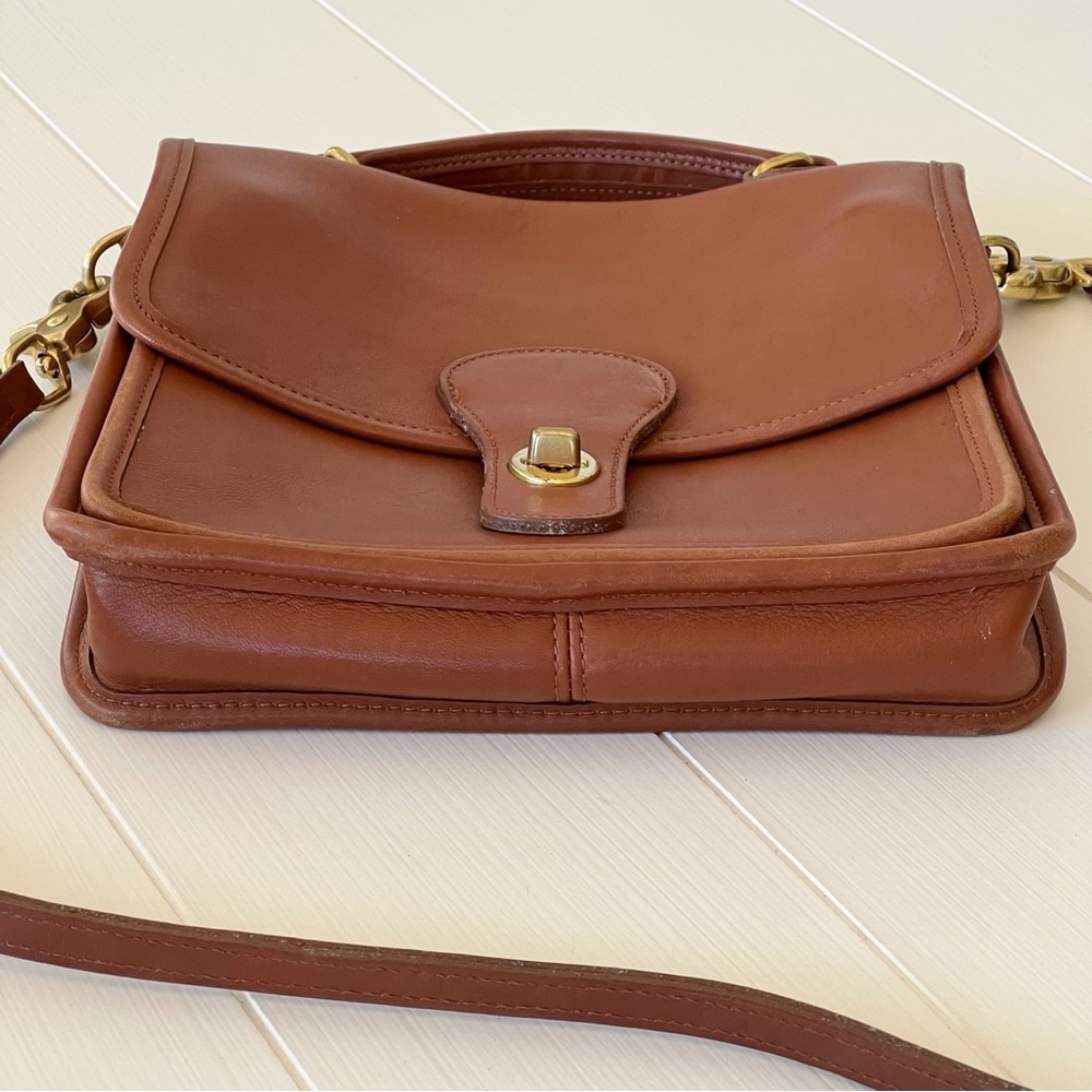 Coach Vintage Leather Crossbody Bag 5130 Tan 90s Y2K - Picture 13 of 17